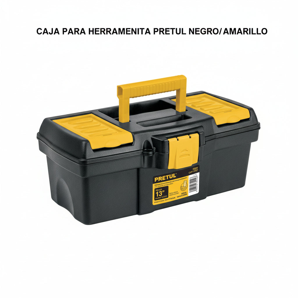 CAJA PARA HERRAMIENTA PRETUL NEGRO/ AMARILLO