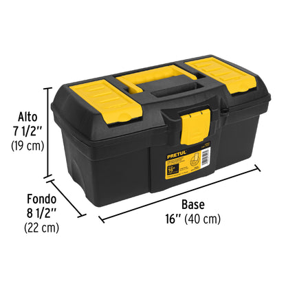 CAJA PARA HERRAMIENTA PRETUL NEGRO/ AMARILLO