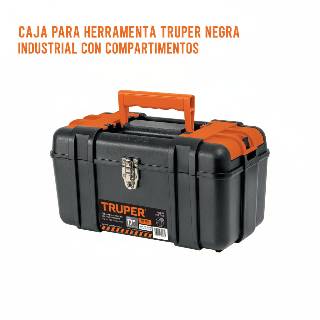CAJA PARA HERRAMIENTAS CON COMPARTIMIENTOS TRUPER CHP-17XC NEGRA INDUSTRIAL