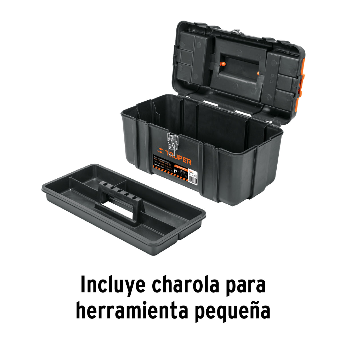 CAJA PARA HERRAMIENTAS CON COMPARTIMIENTOS TRUPER CHP-17XC NEGRA INDUSTRIAL