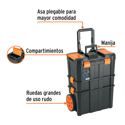 CAJA PARA HERRAMIENTAS TRUPER 19X25 CON RUEDAS 3 NIVELES CHP-1925R