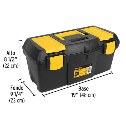 CAJA PARA HERRAMIENTA PRETUL NEGRO/ AMARILLO