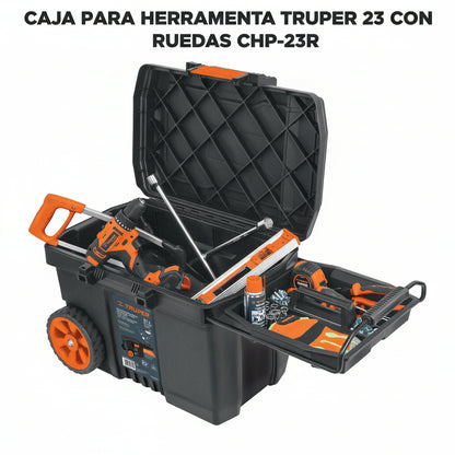 CAJA PARA HERRAMIENTA TRUPER 23 CON RUEDAS CHP-23R