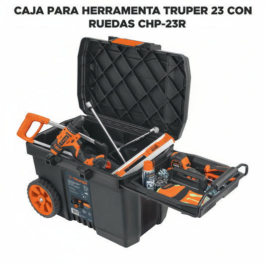 CAJA PARA HERRAMIENTA TRUPER 23 CON RUEDAS CHP-23R