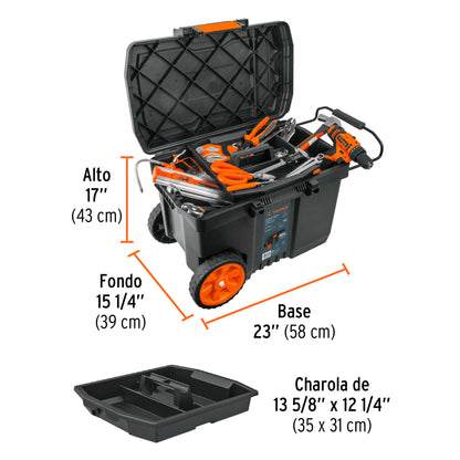 CAJA PARA HERRAMIENTA TRUPER 23 CON RUEDAS CHP-23R