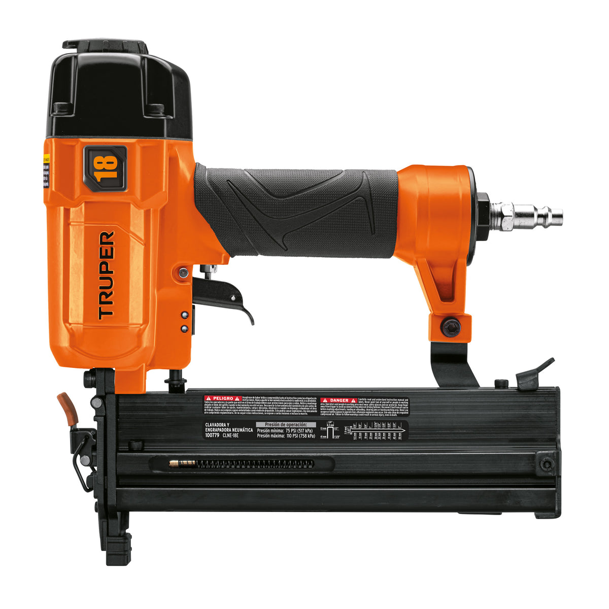 MAQUINA PARA CLAVAR Y ENGRAPAR NEUMATICA CAL.18 TRUPER CLNE-18E