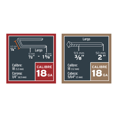 MAQUINA PARA CLAVAR Y ENGRAPAR NEUMATICA CAL.18 TRUPER CLNE-18E