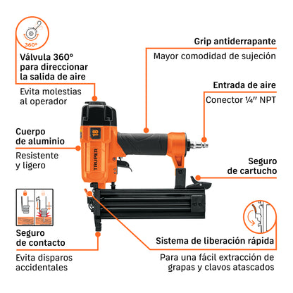 MAQUINA PARA CLAVAR NEUMATICO CAL.18 TRUPER CLNE-18