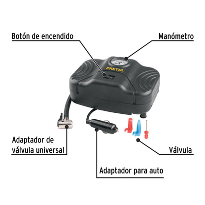 COMPRESOR DE AIRE PARA CARRO PRETUL