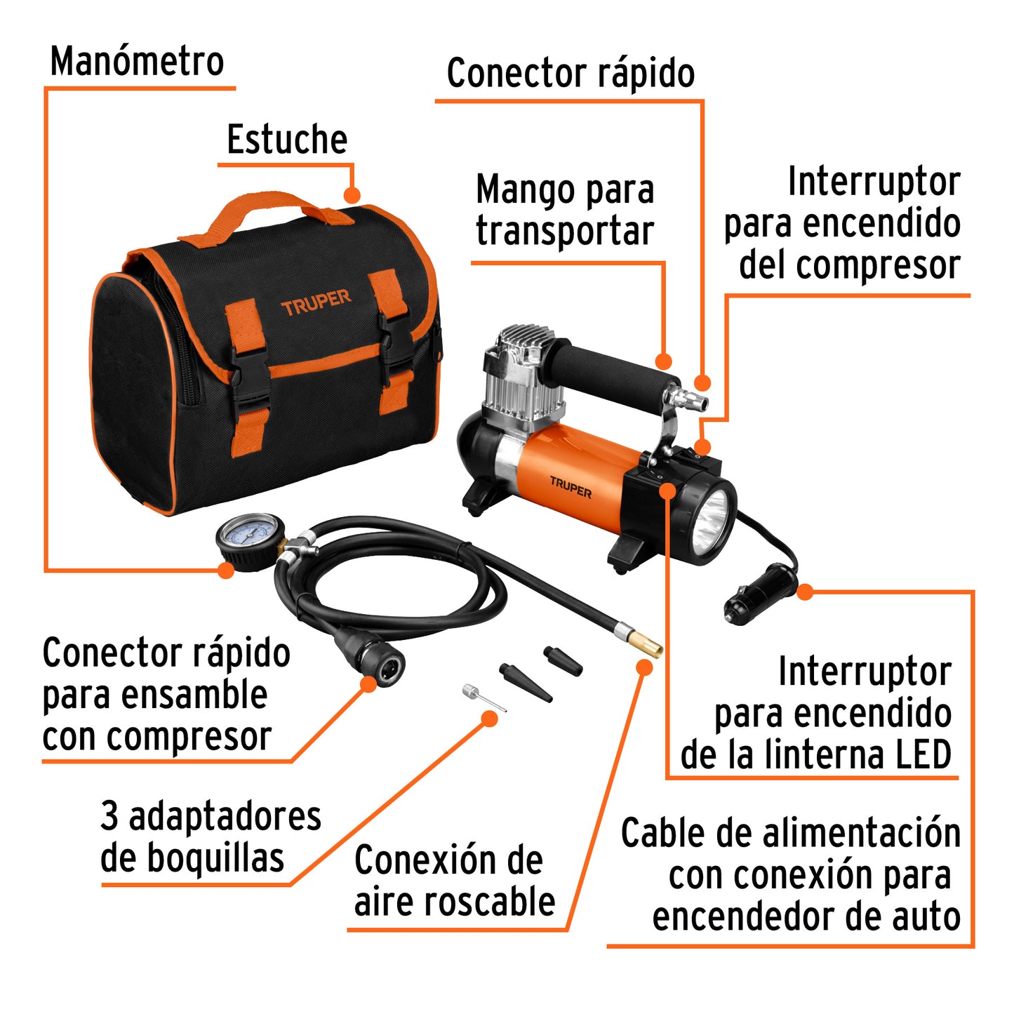 COMPRESOR DE AIRE PARA CARRO TRUPER