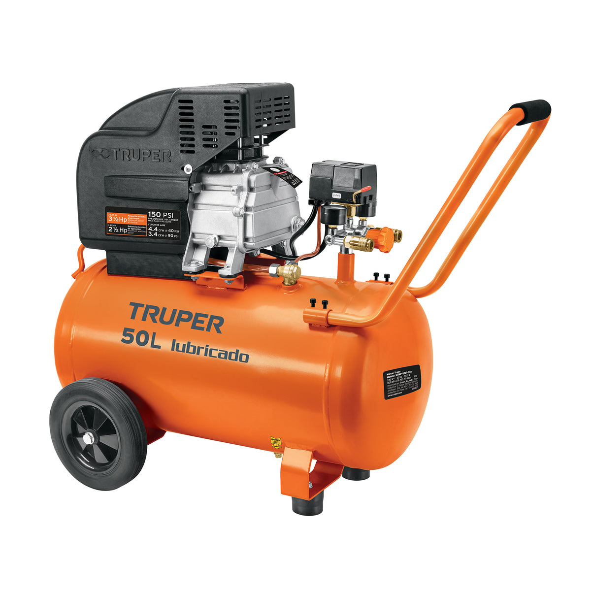 COMPRESOR DE AIRE COMP-50LT TRUPER 3-1/2-HP