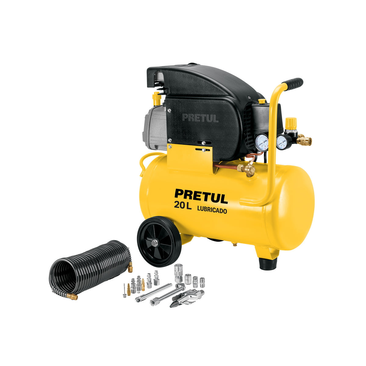 COMPRESOR DE AIRE CON ACCESORIOS COMP-KIT20P2 PRETUL 2-1/2HP