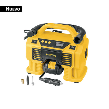 INFLADOR Y SOPLADOR INALAMBRICO PARA CARRO 20V PRETUL