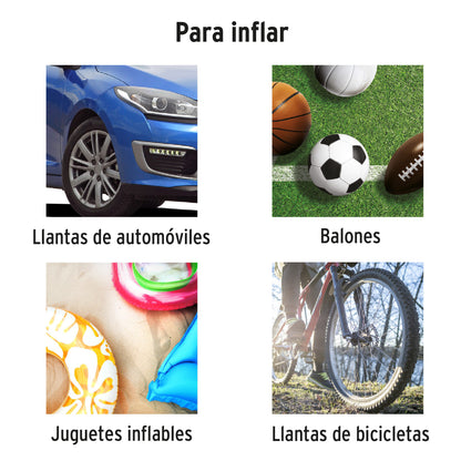 INFLADOR Y SOPLADOR INALAMBRICO PARA CARRO 20V PRETUL