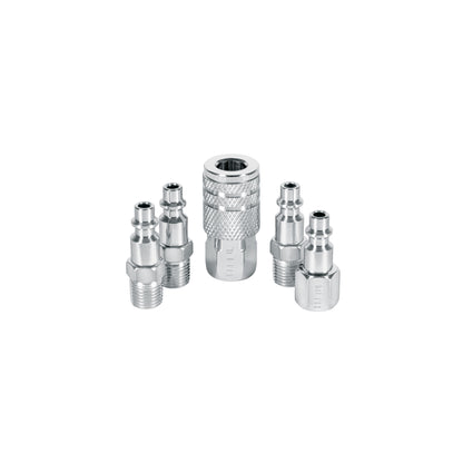 JUEGO COPLE/CONECTORES PARA COMPR F/M 5PCS PRETUL