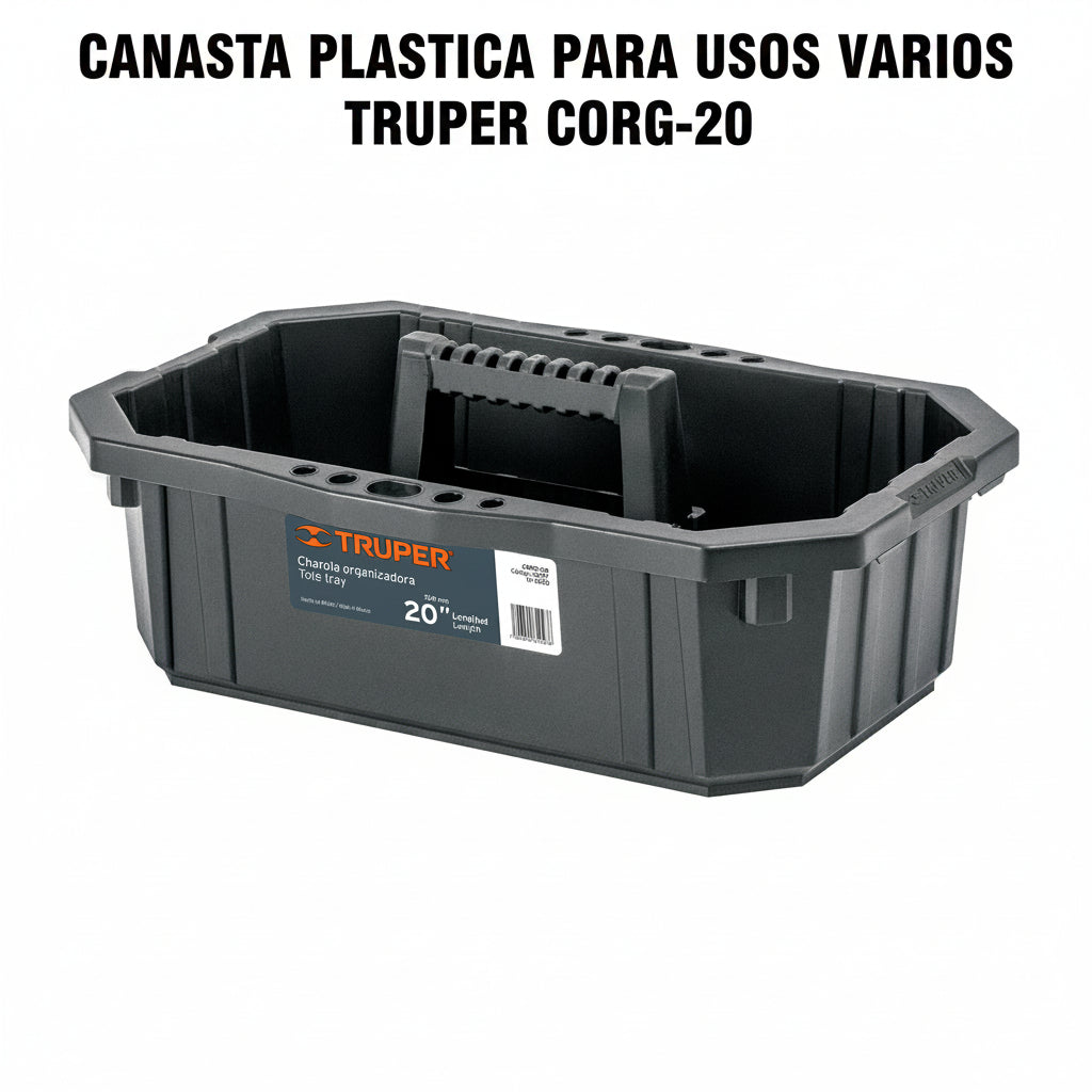 CANASTA PLASTICA PARA USOS VARIOS TRUPER CORG-20