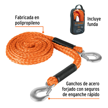 LAZO REMOLQUE CARRO 3.5M CON GANCHO TRUPER