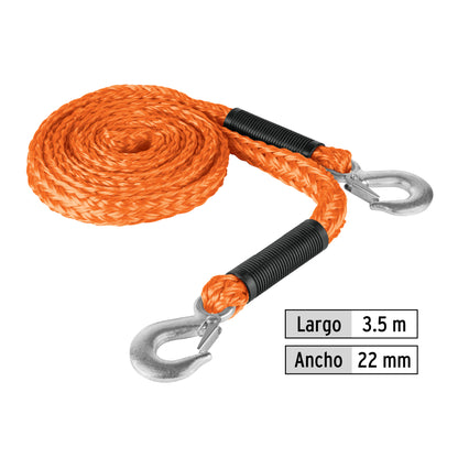 LAZO REMOLQUE CARRO 3.5M CON GANCHO TRUPER