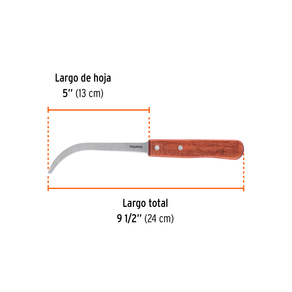 CUCHILLO MANGO MADERA BANANERO CUBA-5 TRUPER