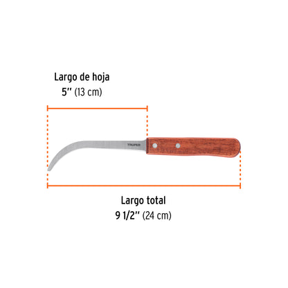 CUCHILLO MANGO MADERA BANANERO CUBA-5 TRUPER