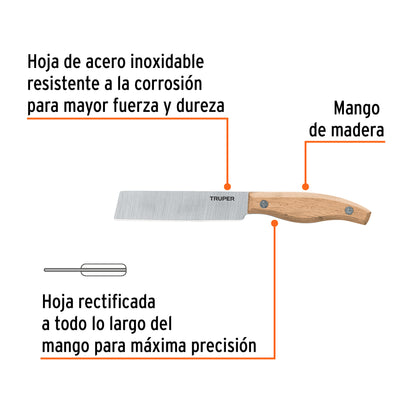 CUCHILLO CUEL-6 M/MADERA PARA ELECTRICISTA TRUPER