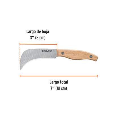 CUCHILLO CULI-6 M/MADERA PARA ELECTRICISTA TRUPER