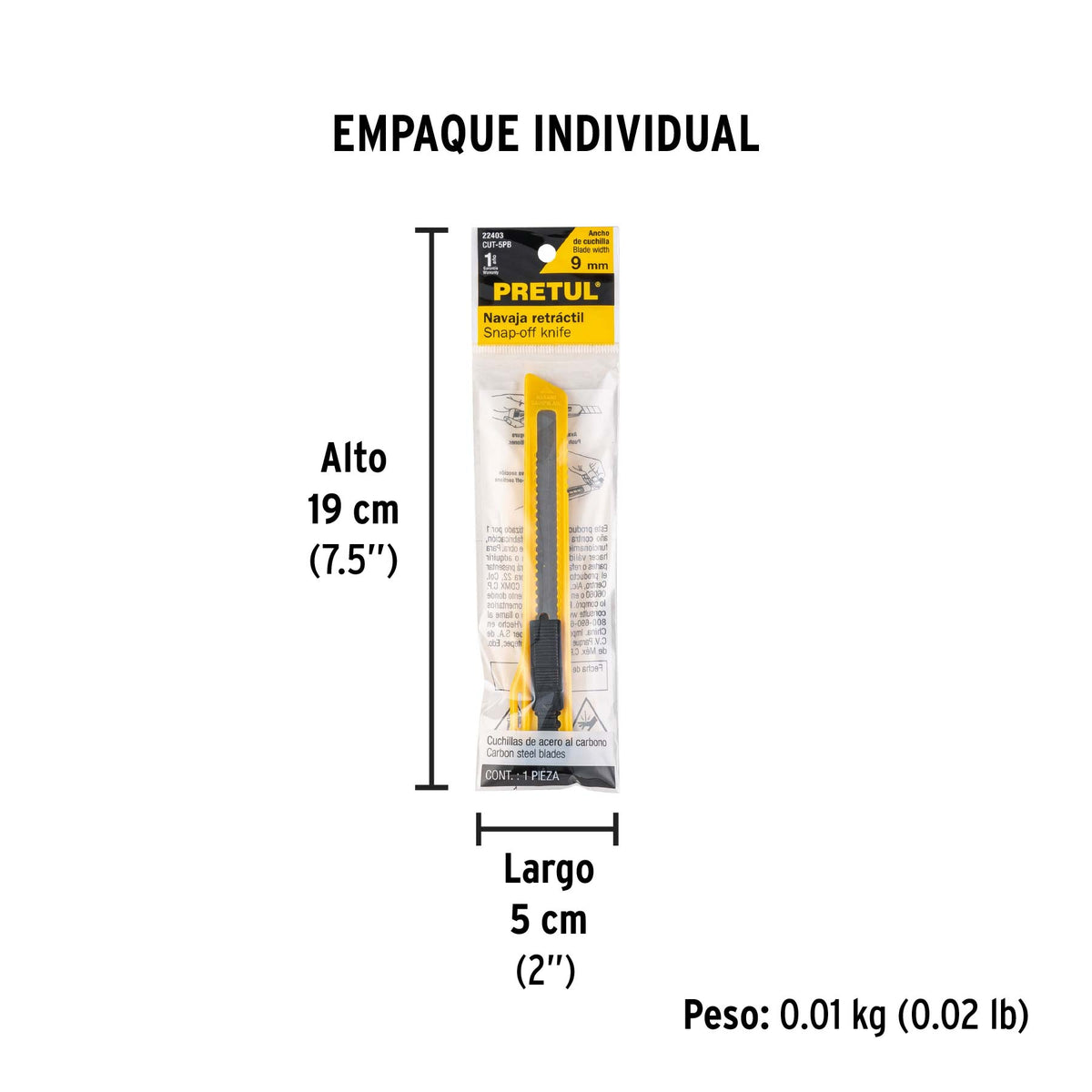CUCHILLA PARA TAPICERO 5 CUT-5PB PRETUL BLIS