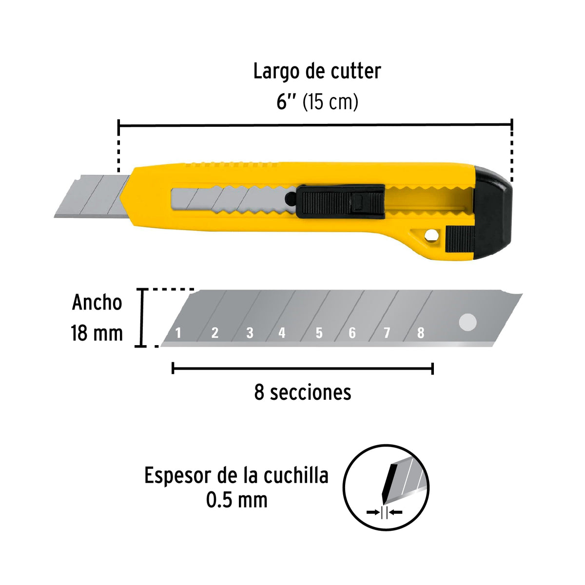 CUCHILLA PARA TAPICERO 6 CUT-6PB PRETUL
