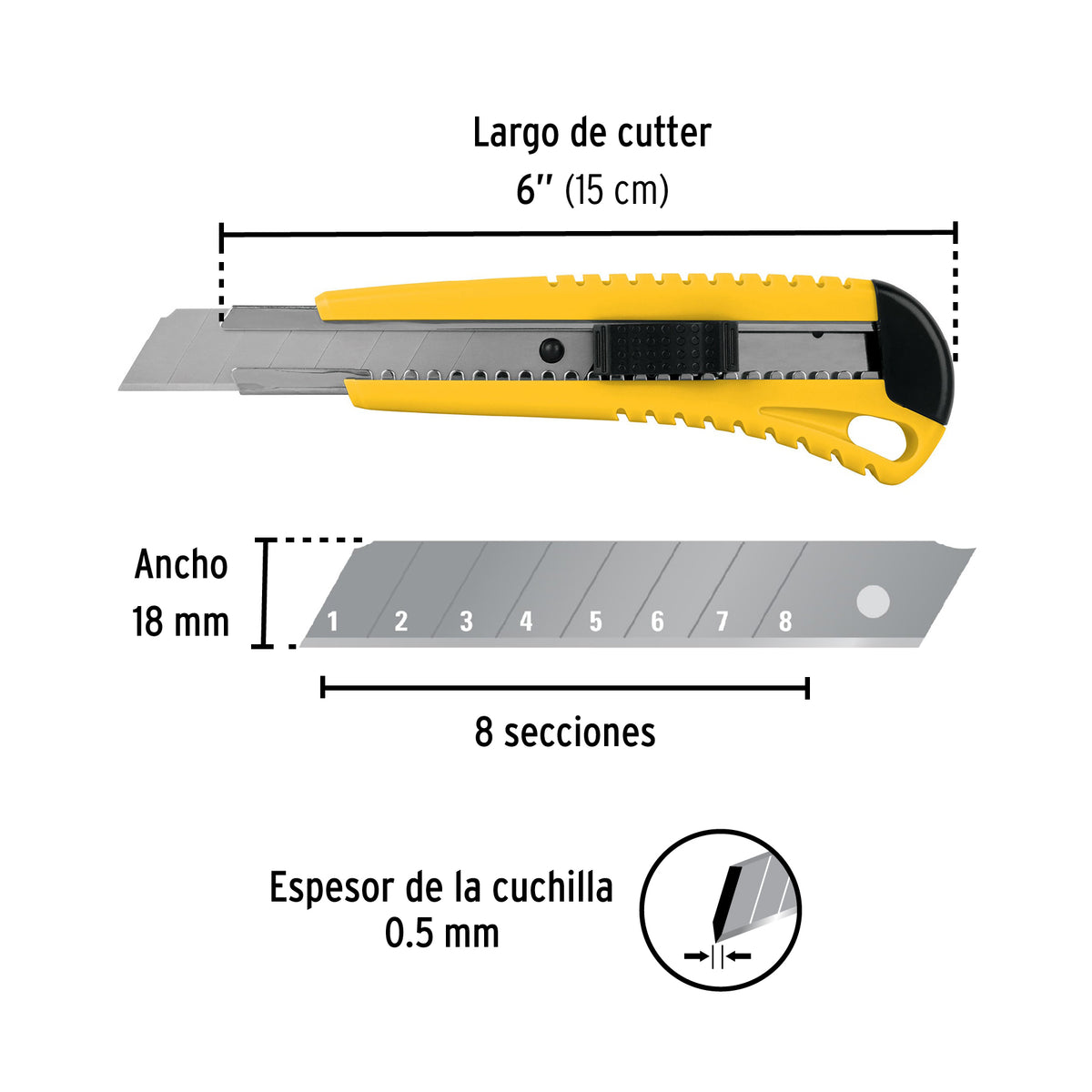 CUCHILLA PARA TAPICERO 6' CUT-6P PRETUL