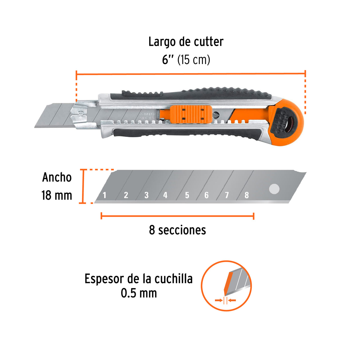 CUCHILLA PARA TAPICERO 6 CUT-6XX TRUPER