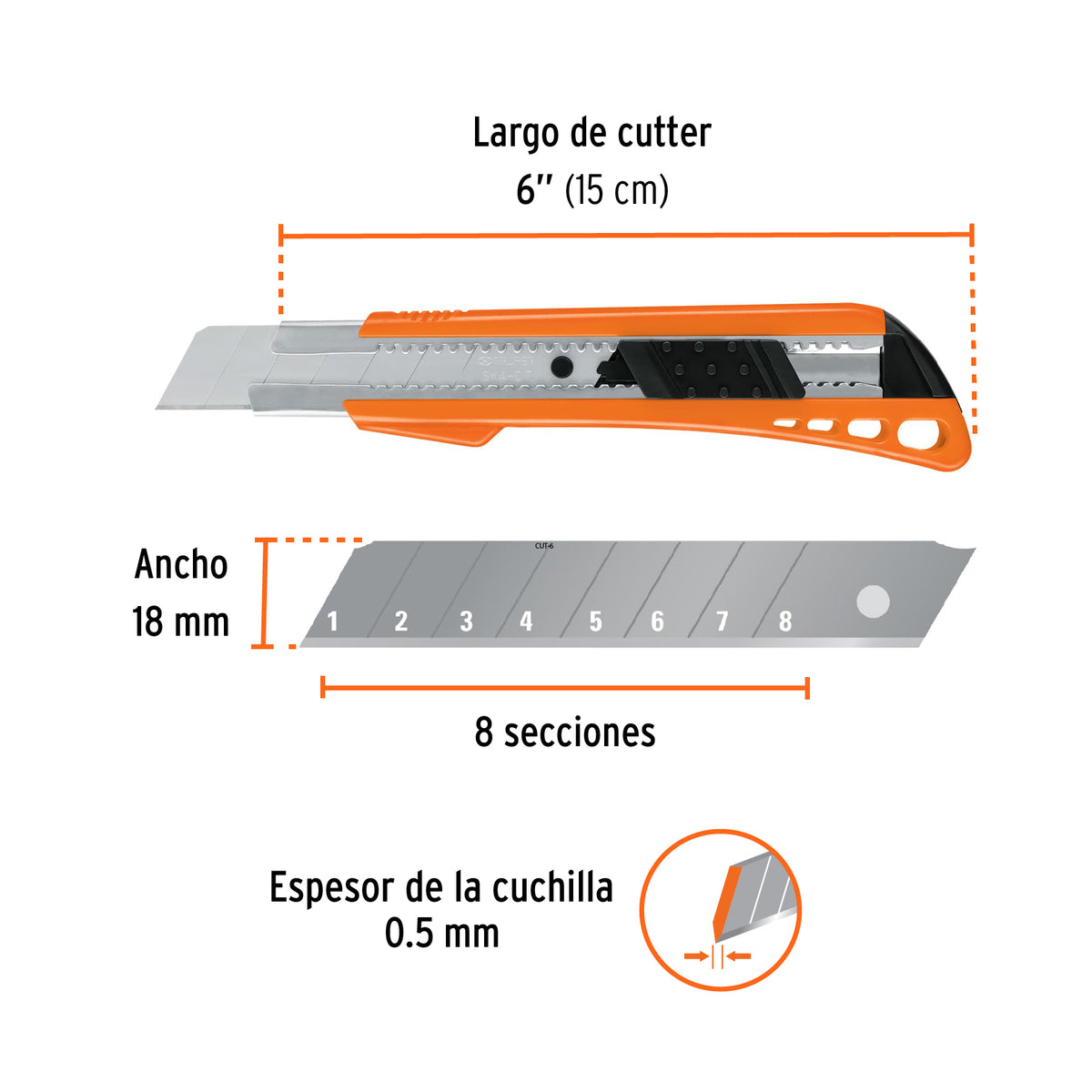 CUCHILLA PARA TAPICERO 6 CUT-6 TRUPER