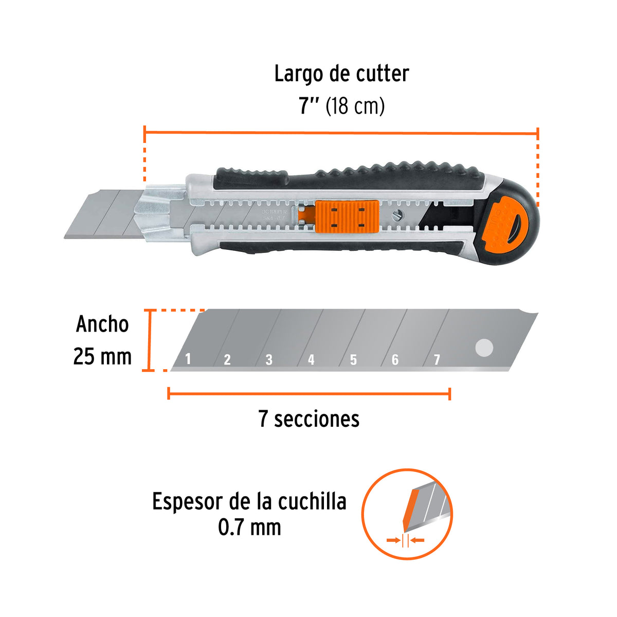 CUCHILLA PARA TAPICERO 7 CUT-7XX TRUPER