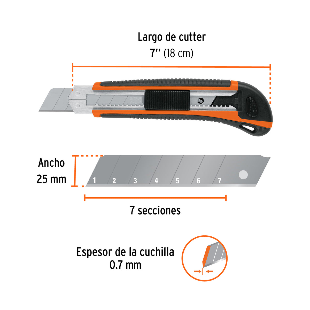 CUCHILLA PARA TAPICERO 7 CUT-7X TRUPER