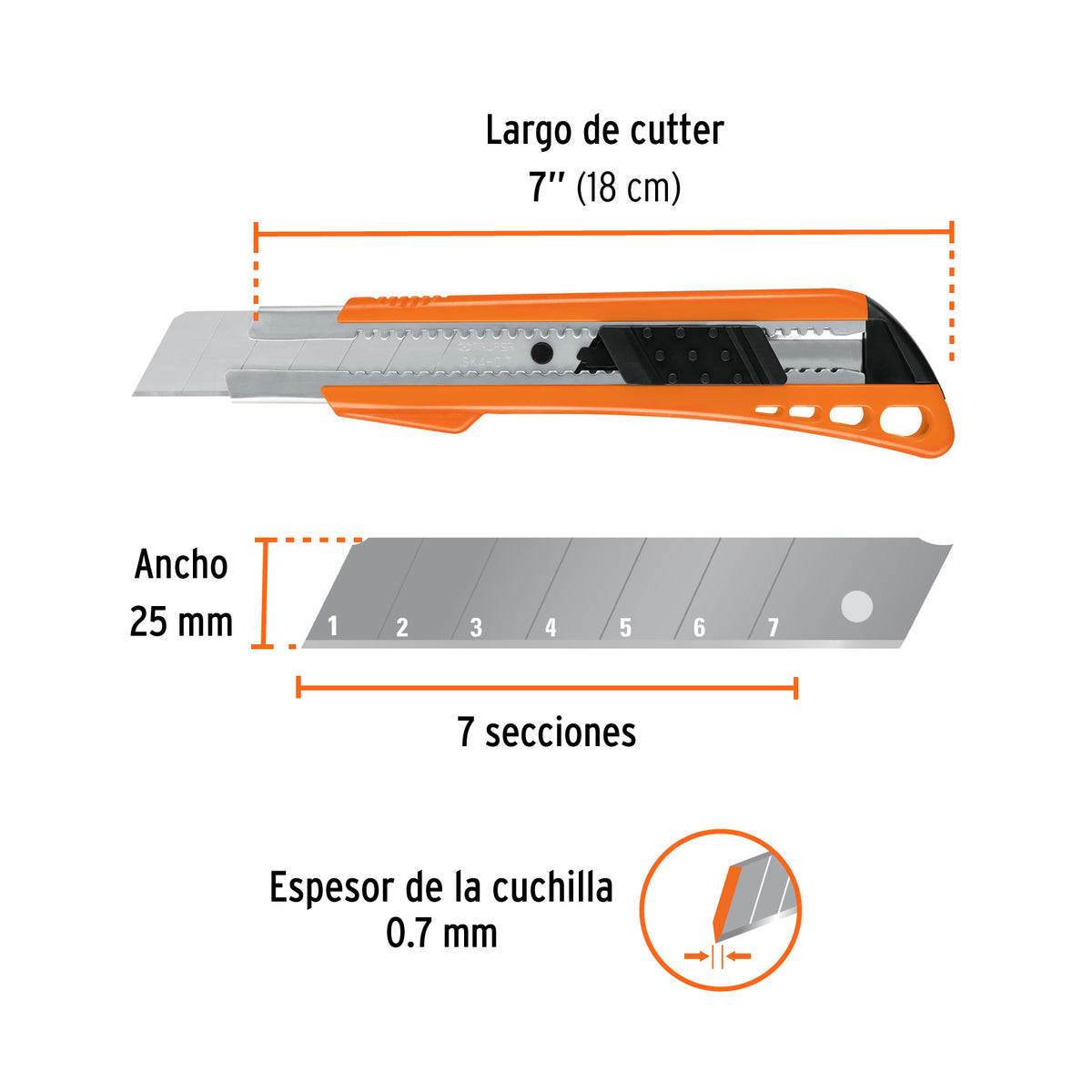 CUCHILLA PARA TAPICERO 7 CUT-7 TRUPER