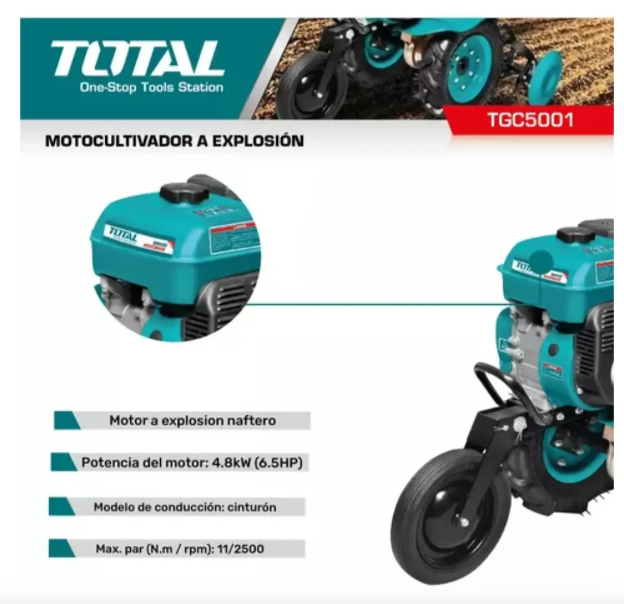 MOTOCULTIVADORA TOTAL A GASOLINA