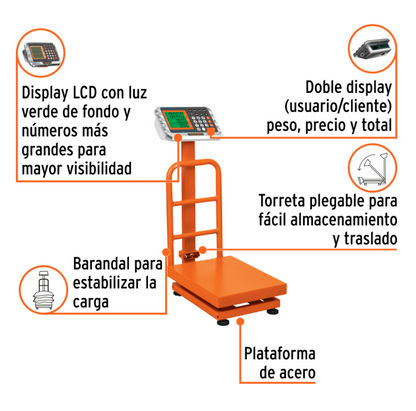 BALANZA PLEGABLE DE PLATAFORMA 100KG BAS-100PLA