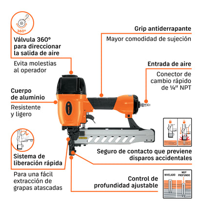 GRAPADORA NEUMATICA CAL. 16 ENNE-160 TRUPER