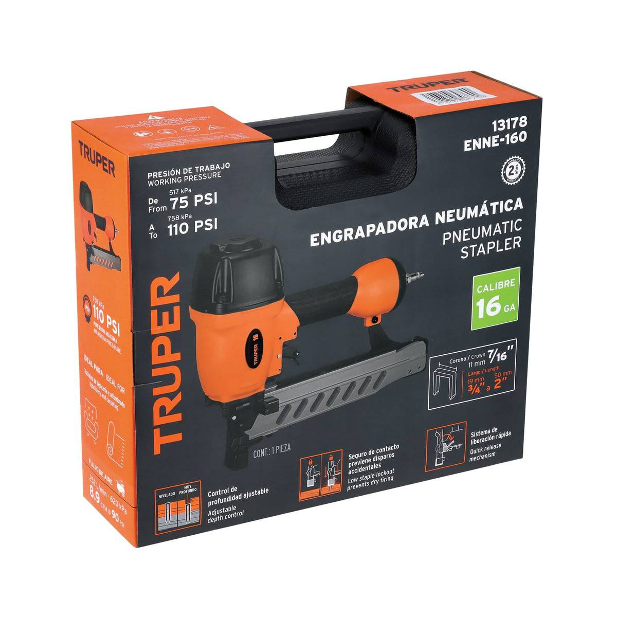 GRAPADORA NEUMATICA CAL. 16 ENNE-160 TRUPER