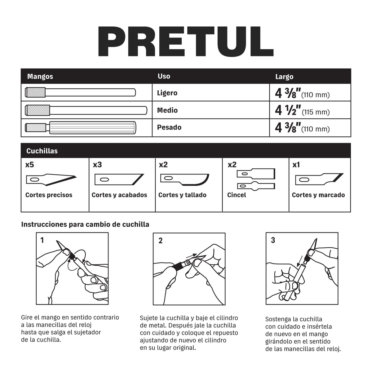 BISTURI PRECISION 13-PCS PRETUL