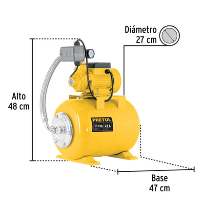 BOMBA PARA AGUA 1/2-HP PRETUL HIDRO HIDR-1/2X24P