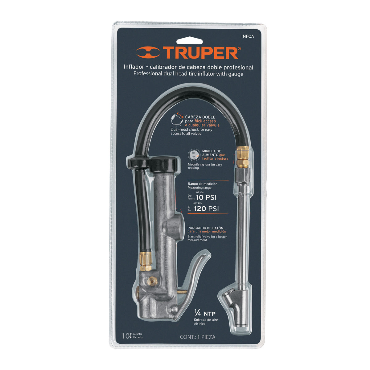 BOQUILLA PARA AIRE CON CALIBRADOR INFCA TRUPER