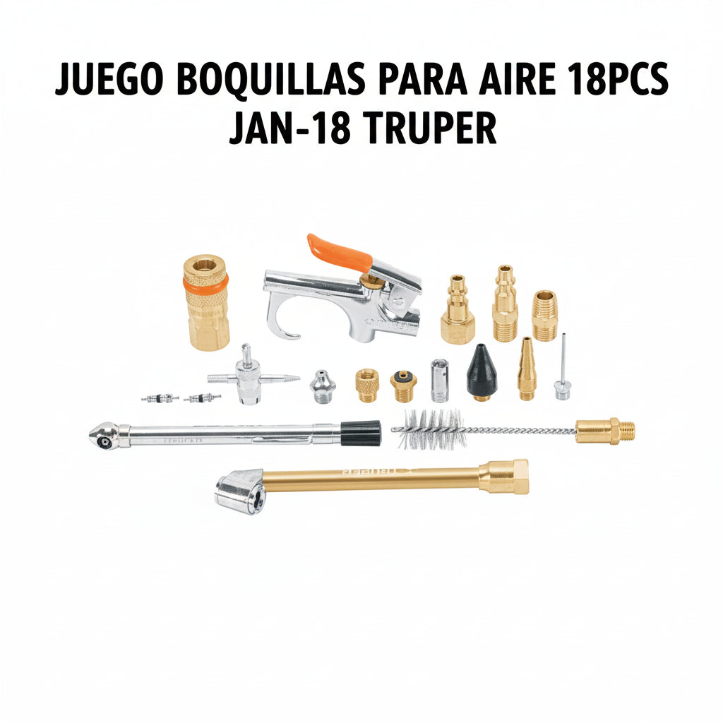 JUEGO BOQUILLAS PARA AIRE 18PCS JAN-18 TRUPER