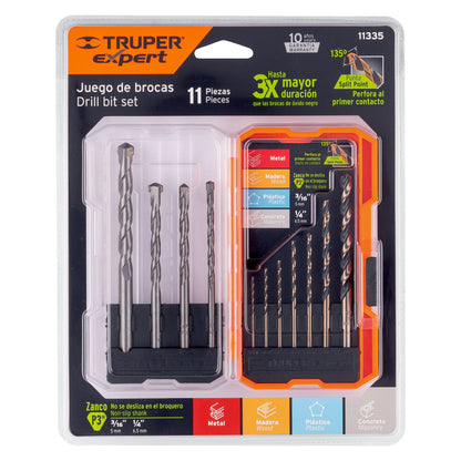 BROCAS TRUPER 11-PCS JBAC-11 MIXT-HIE/CONCRETO