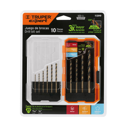 BROCAS TRUPER 10-PCS JBAV-10 PARA HIERRO