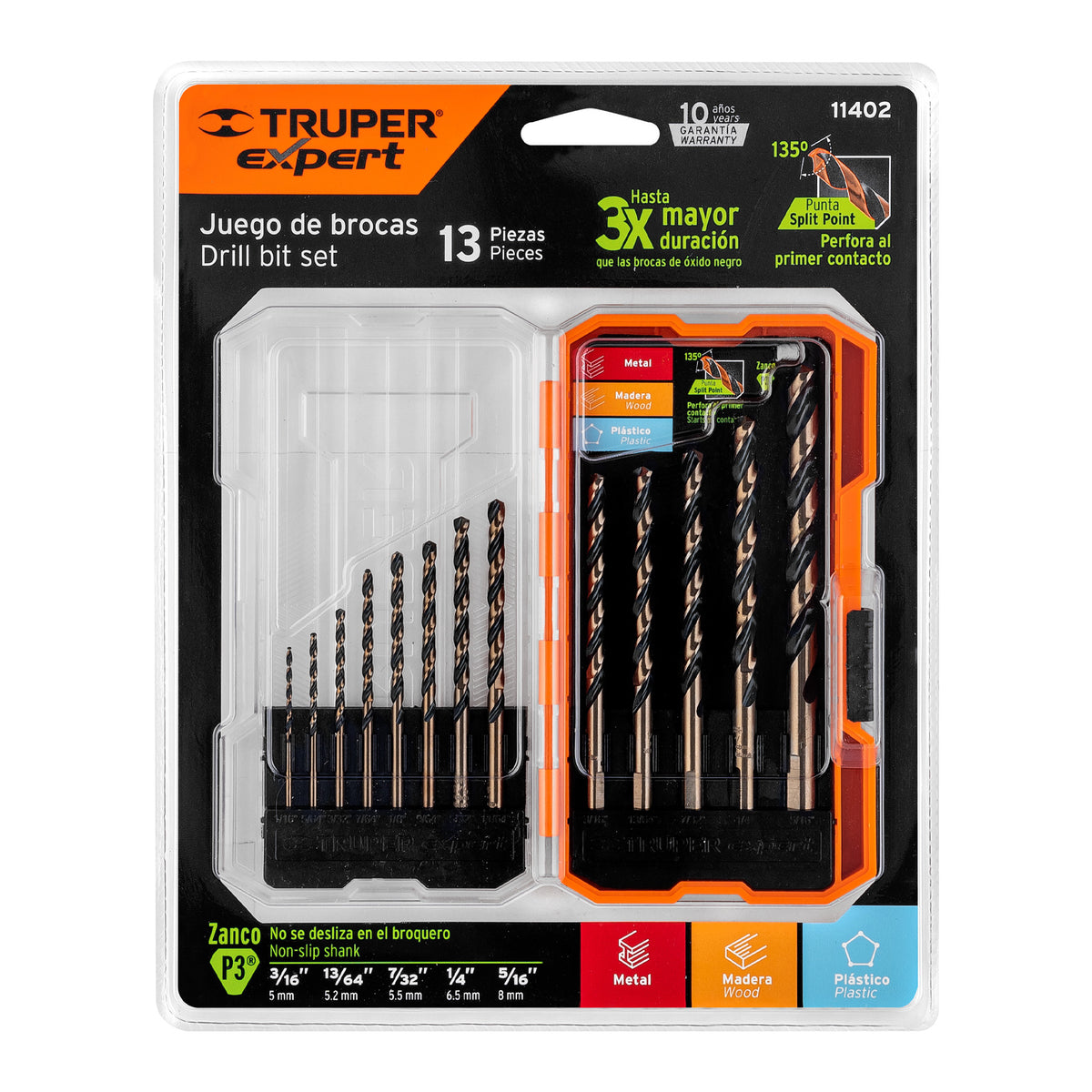 BROCAS TRUPER 13-PCS JBAV-13 PARA HIERRO
