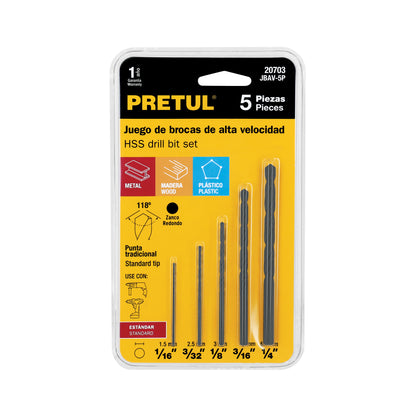 BROCAS PRETUL 5-PCS JBAV-5P PARA HIERRO