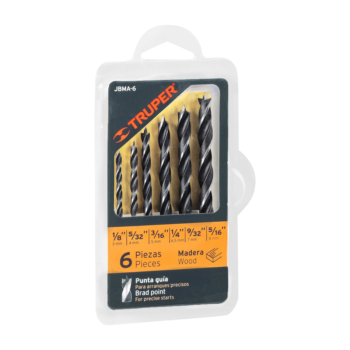 BROCAS TRUPER 6-PCS JBMA-6 MADERA