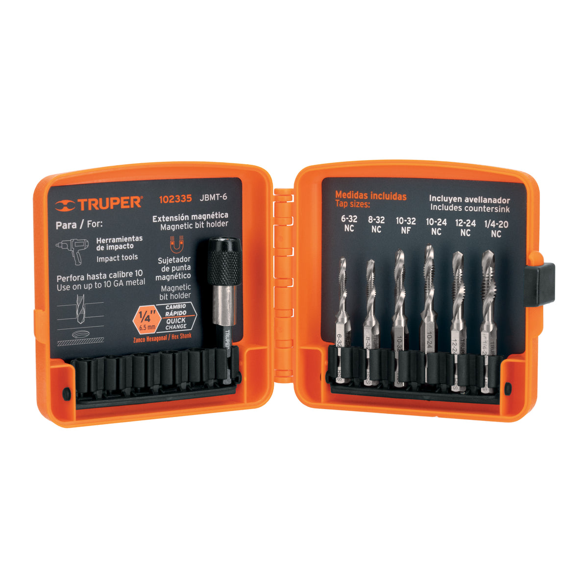 BROCA MACHUELO PARA HIERRO 6PCS TRUPER