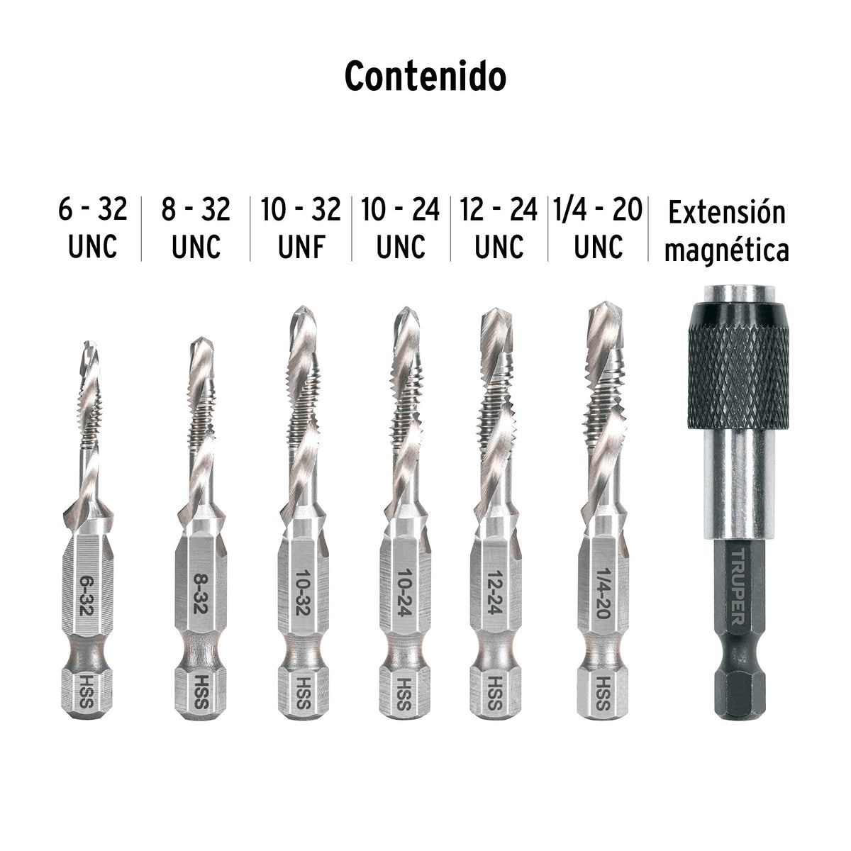 BROCA MACHUELO PARA HIERRO 6PCS TRUPER