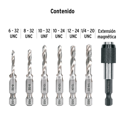 BROCA MACHUELO PARA HIERRO 6PCS TRUPER